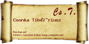Csonka Tibériusz névjegykártya